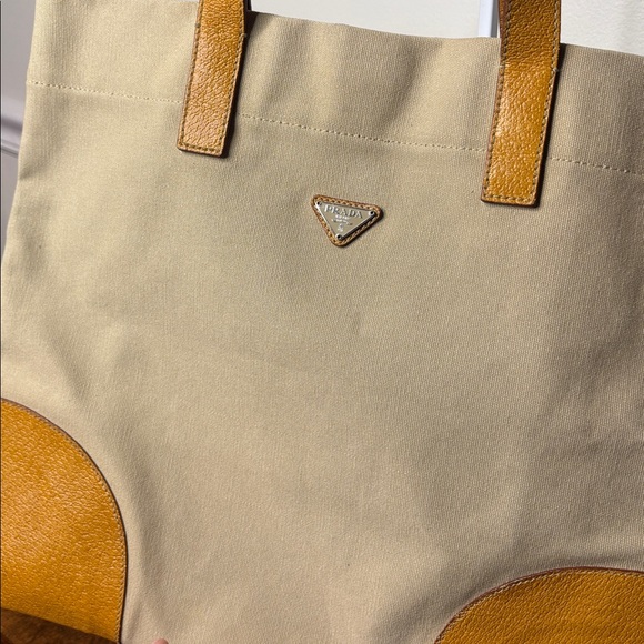PRADA Canapa Cinghale Trimmed COLORBLOCK Tote - Picture 3 of 15